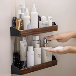Metal & Wooden Corner Shelf